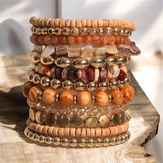 Stone Beaded Bracelet Set